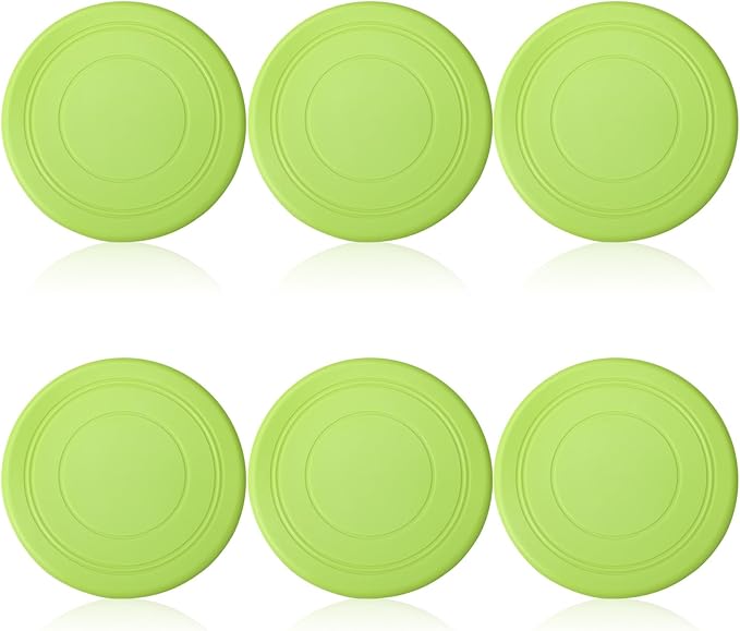 6 Pcs Kids Flying Disc 7 Inch Silicone Flying Disks Set for Kindergarten Outdoor Backyard Beach Lawn Park