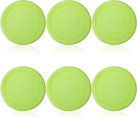 6 Pcs Kids Flying Disc 7 Inch Silicone Flying Disks Set for Kindergarten Outdoor Backyard Beach Lawn Park