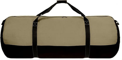 WHITEDUCK Heavy Duty Canvas Duffel Bag for Men and Women - Foldable Military Army Style Duffel Bag, with Full Length Zipper- Outdoors, Travel, Gym & Storage