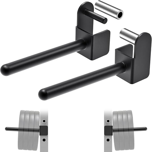 Kipika Weight Plate Holder for 2x2 and 3x3 Power Rack - Attachment for Storage - Fits Standard 1-inch or Olympic 2-inch Plates - Set of 2