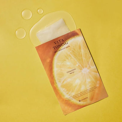 LEADERS Vita Toning Skin Renewal Mask ??Nourishing & Revitalizing Sheet Mask for Healthy Skin | Soft, Breathable, & Skin Friendly Face Mask ??10 Sheets