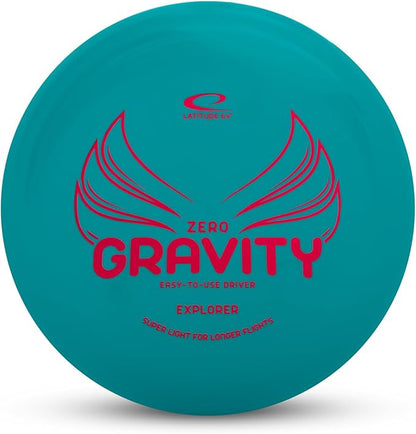 Latitude 64 Gravity Beginner Disc Golf Set | 4 Piece Disc Golf Discs Set | Pure, Fuse, Explorer, Saint | Lightweight, Floating Plastic for Longer Flights | 120-130g (Colors May Vary)