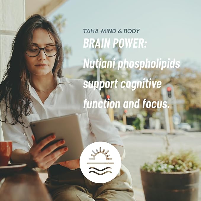 Taha Health & Nutrition Mind + Body Protein Blend ??Natural, Unflavored | 25g Protein from Whey & Collagen + 400mg Milk Phospholipids | Grass-Fed, Free-Range New Zealand Dairy | 2LB