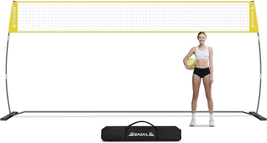 BAGAIL Volleyball Net, 12ft/20ft Portable Volleyball Net for Backyard - Adjustable Height