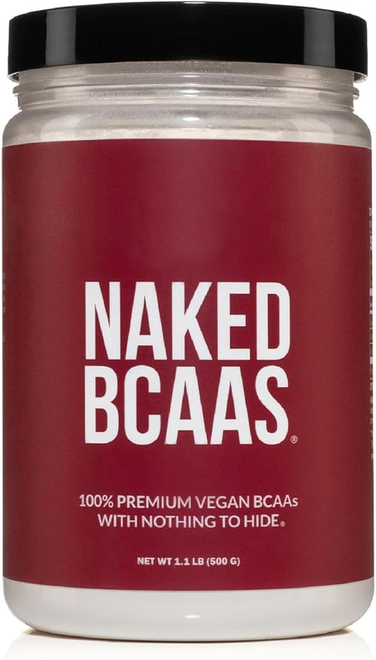 NAKED BCAAs Amino Acids Powder, Only 1 Ingredient, Pure 2:1:1 Formula, Vegan Unflavored Branched
