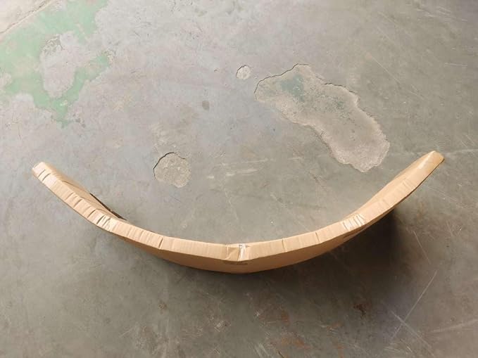 Wooden Wobble Balance Board, 33 Inch Rocker Board Natural Wood, Kids Toddler Open Ended Learning Toy, Yoga Curvy Board for Office & Classroom Adult