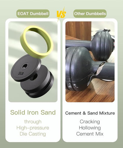 Adjustable Dumbbell Set 22/42/62LBS, 5-in-1 Free Weight Dumbbell Set Used as Dumbbell，Kettlebell,Barbell, Push-Up Stand,Weight Plate, Iron Sand Weights Set with Connector ,Fitness Exercises for Home Gym Suitable Men/Women