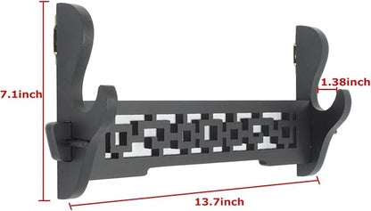 Eforlife Sword Holder Wall Mount Samurai Sword Katana Wakizashi Display Holder Stand Bracket Hanger 1-Tier