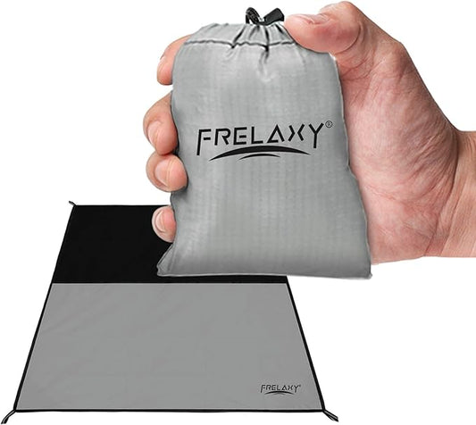 Frelaxy Pocket Picnic Blanket, Waterproof Sandproof Beach Mat, Compact Camping Tarp for Festivals