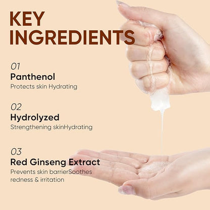 10Pack Sheet Face Masks Skincare for All Skin Types, Moisturizing Hydrating Facial Masks Suitable for Sensitive Skin, Red Ginseng Face Masks for Wrinkles, Fine-Lines, Firmness and Elasticity