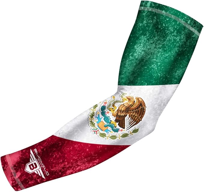 Bucwild Sports Flag Compression Arm Sleeve - Perfect for Baseball Basketball Football - Youth & Adult Sizes