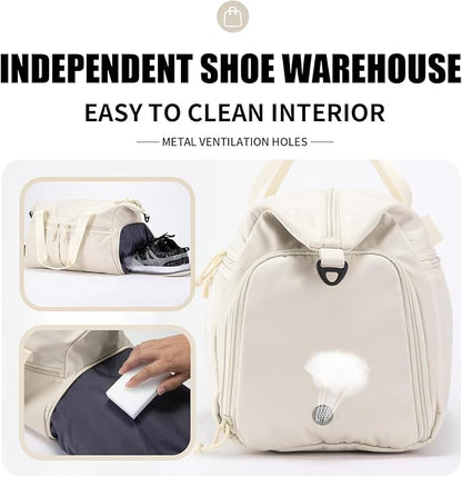 Weekender Duffel Bag with Shoe Compartment And Wet Pocket-Luggage Everyday Overnight Bag for Men and Women Travel-Carry On Gym Bag
