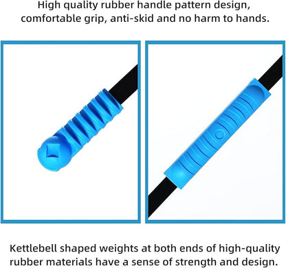 Elastic Fitness Stick Elastic Bar Body Exercise Bar Muscle Training for Exercise Tremor Stick Shoulder Rehabilitation Physical Therapy, Aerobics,Body Shaping Home Gym Yoga, Pilates