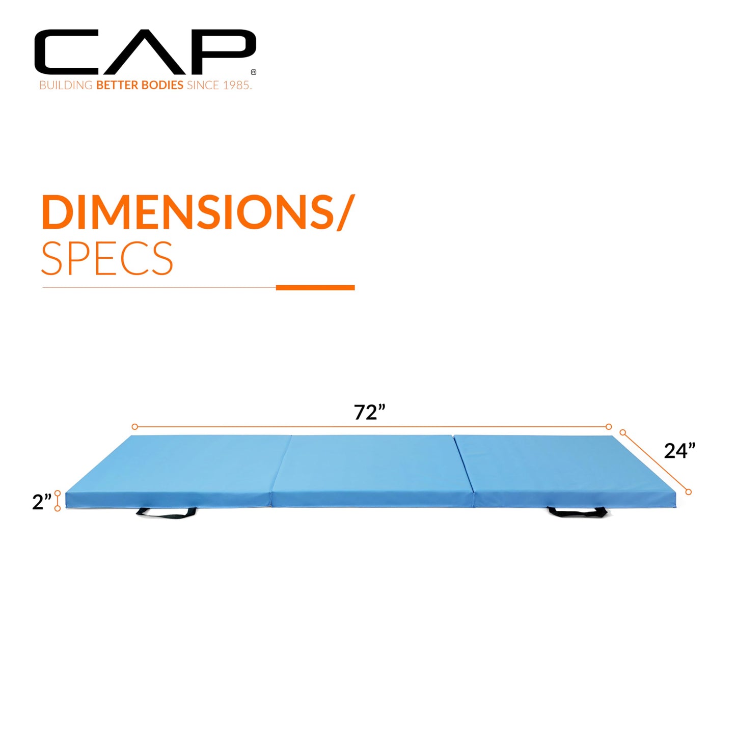 CAP Barbell Folding Exercise Mat – Durable, Anti-Tear, Thick Padding for Fitness, Aerobics