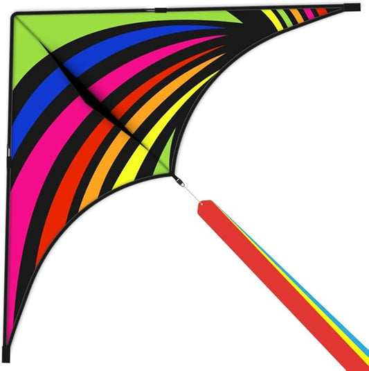 Mint's Colorful Life Delta Kite for Kids & Adults, Extremely Easy to Fly Kite, Best Kites for