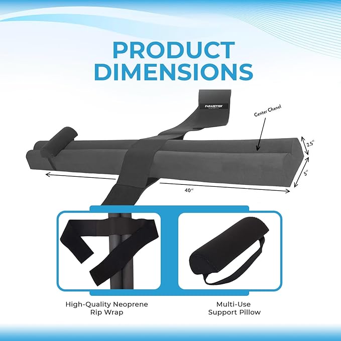 Foam Roller System for Pilates, Yoga, Back Stretches, Core Exercises - Perfect for Reducing Cortisol Levels, Relaxation, Stress Relief and Decompressing Fascia