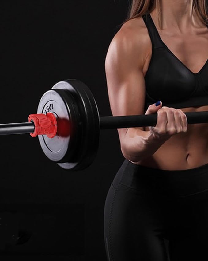 Barbell Clips 1 Inch Quick Release Weight Clamps 0.9-1.18inch Multi-Size Adjustable Olympic Clamps for Bars