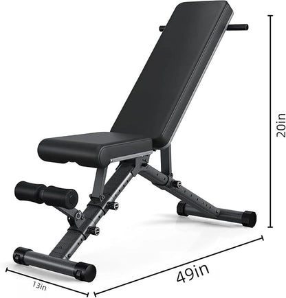 BARWING Adjustable Weight Bench Workout Bench, 1000 LB Heavy Duty Incline Decline Bench for Home Gym, Easy Assembly Foldable Training Lifting Bench, Ultra Short Gap 2025 New Version