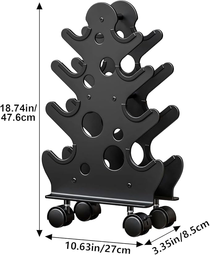 Dumbbell Rack Stand Only(Dumbbells Not Included) - Dumbbell Storage Rack with/without Wheels, Space Saver for Home Gym.