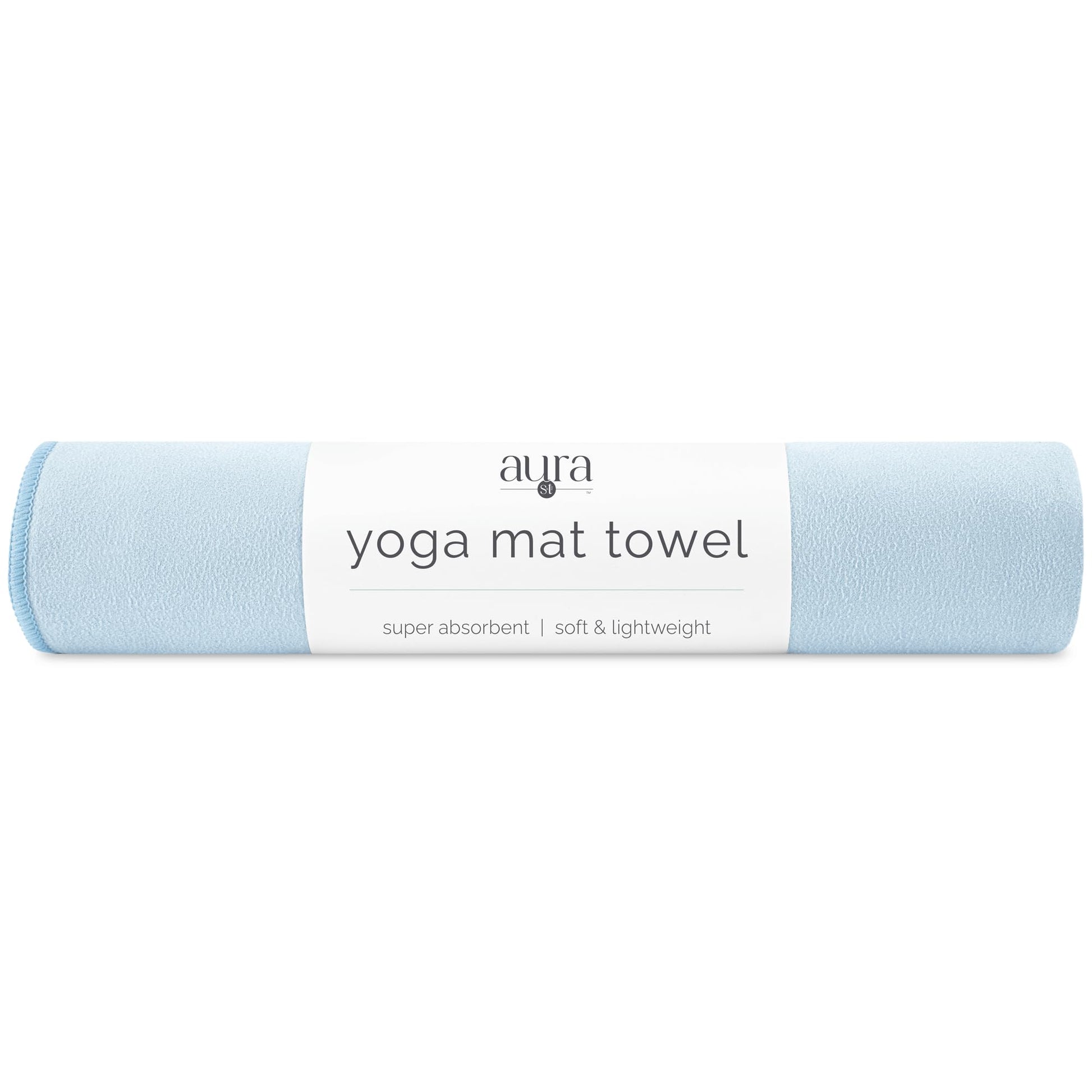 S&T INC. Aura Microfiber Yoga Mat Towel, 26.5" x 72", Blue