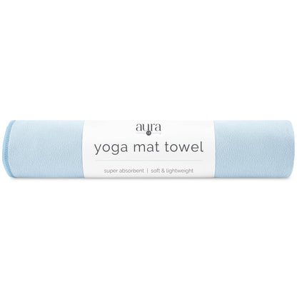 S&T INC. Aura Microfiber Yoga Mat Towel, 26.5" x 72", Blue