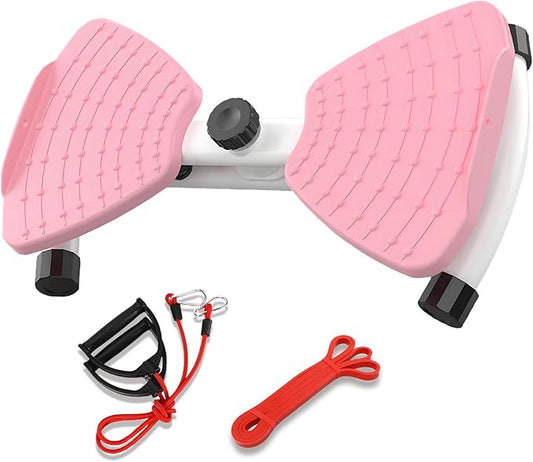 Waist Twisting Machine Board With Resistance Band - 350 Lbs Weight Capacity, 360° Rotating Waist Twister Noiseless Ab Twister Machine For Core Workout Abdominal Fat Loss