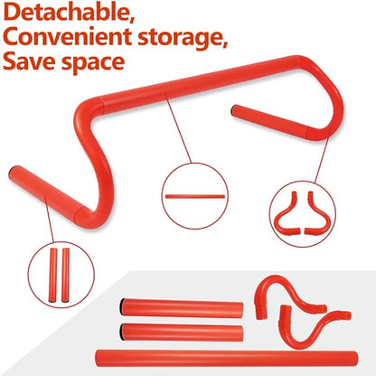 6 Pack Agility Speed Training Hurdles- 6" Detachable Agility Training Hurdles- Sports Practice Equipment for Athletes, Soccer, Basketball