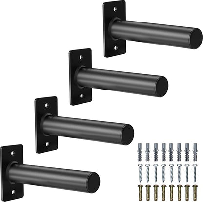 Wall Mounted Weight Plate Holder, Weight Rack Storage for 2" Olympic Weight Plate, Max Weight Capacity 330 lb, Best with Black Powder Coated for Garage Home Gym Strength Training