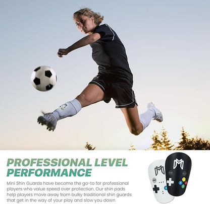 MiniGuards - Mini Shin Guards for Soccer Players - Tiny Shin Pads for Men, Women, Teens - Miniature Shin Guards 3.9 x 2.4 inch - Perfect for High Level Soccer Athletes