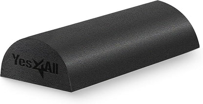 Yes4All Medium Firm Half Foam Rollers for Post-Workout Relaxation, 12/18/24/36 inch PE Foam Roll for Back Massage & Yoga Exercise