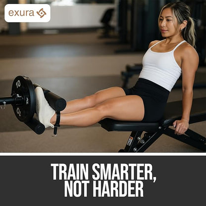Exura Tib Bar and Bar Clamps - 2 and 1 Inch Adjustable Plates with Anti-Slip Pin Locks - Designed for Tibialis Training & Calf Raises Trainer, Tibialis Trainer, Tibialis Bar, Atg Tib Bar, Tib Raise