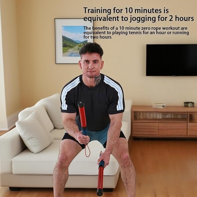 Ropeless Battle Rope - Adjustable Weight, Portable & Durable Strength Trainer for Home Gym & Outdoor Use, Ideal for Athletes, Boxers & Fitness Beginners