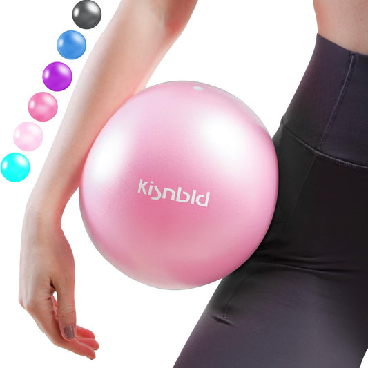 kisnbld Small Exercise Ball, 9 Inch Mini Pilates Ball, Anti Burst and Slip Resistant Mini Yoga Ball