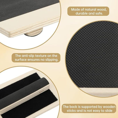 Ankle Balance Board Foot Strengthener, Single Foot Balance Board with 1 pair Ankle-protectors for Relieving Sprained Ankle/Stability Training/Posture Corrector