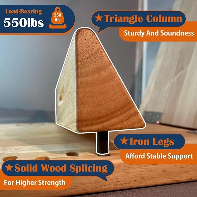 KIJO Studio Professional Wooden Calf Stretcher Slant Board 500 lbs Weight Capacity 16-Angle Adjustable Incline Calf Stretch Slant Board for Calf Stretching Exercise Squat & Physical Therapy Non-Slip