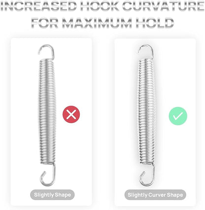 7 Inch Trampoline Springs 36 Pack Replacement Trampoline Springs with T-Hook Heavy Duty Stainless Steel Trampoline Springs Metal Trampoline Pulling Tool Accessories