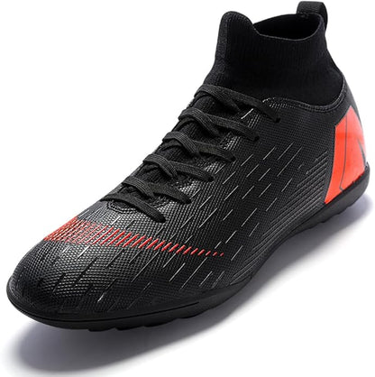 Men's Soccer Cleats Shoes Turf Indoor Football Cleats High Top Breathable Soccer Shoes Outdoor Training TF/AG