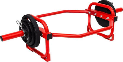 Olympic 2-Inch Hex Weight Lifting Trap Bar for Strength Training, 500-Pound Capacity, Safety Clips, Home Gym for Shoulder Presses, Shrugs, Back Rows