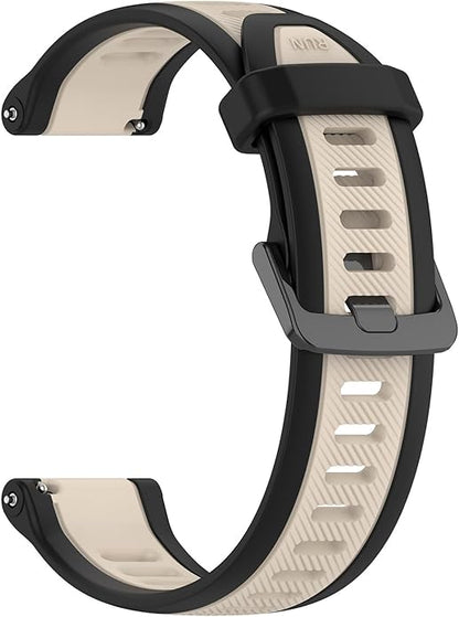 Compatible with Garmin Forerunner 165 Watch Band, 20mm Width Silicone Replacement Bands for Garmin Vivoactive 3 / Vivoactive 5 / Forerunner 55, 245, 645 Music Smartwatch