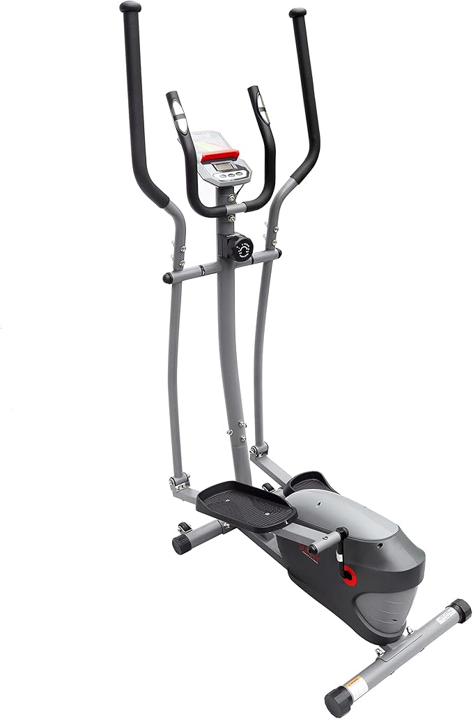 Sunny Health & Fitness Smart 2-in-1 Upright Elliptical Full-Body Exerciser, Home Cross-Training Arm/Leg Cardio Workout Machine, Optional Free SunnyFit App Bluetooth Link or Electro-Magnetic Resistance