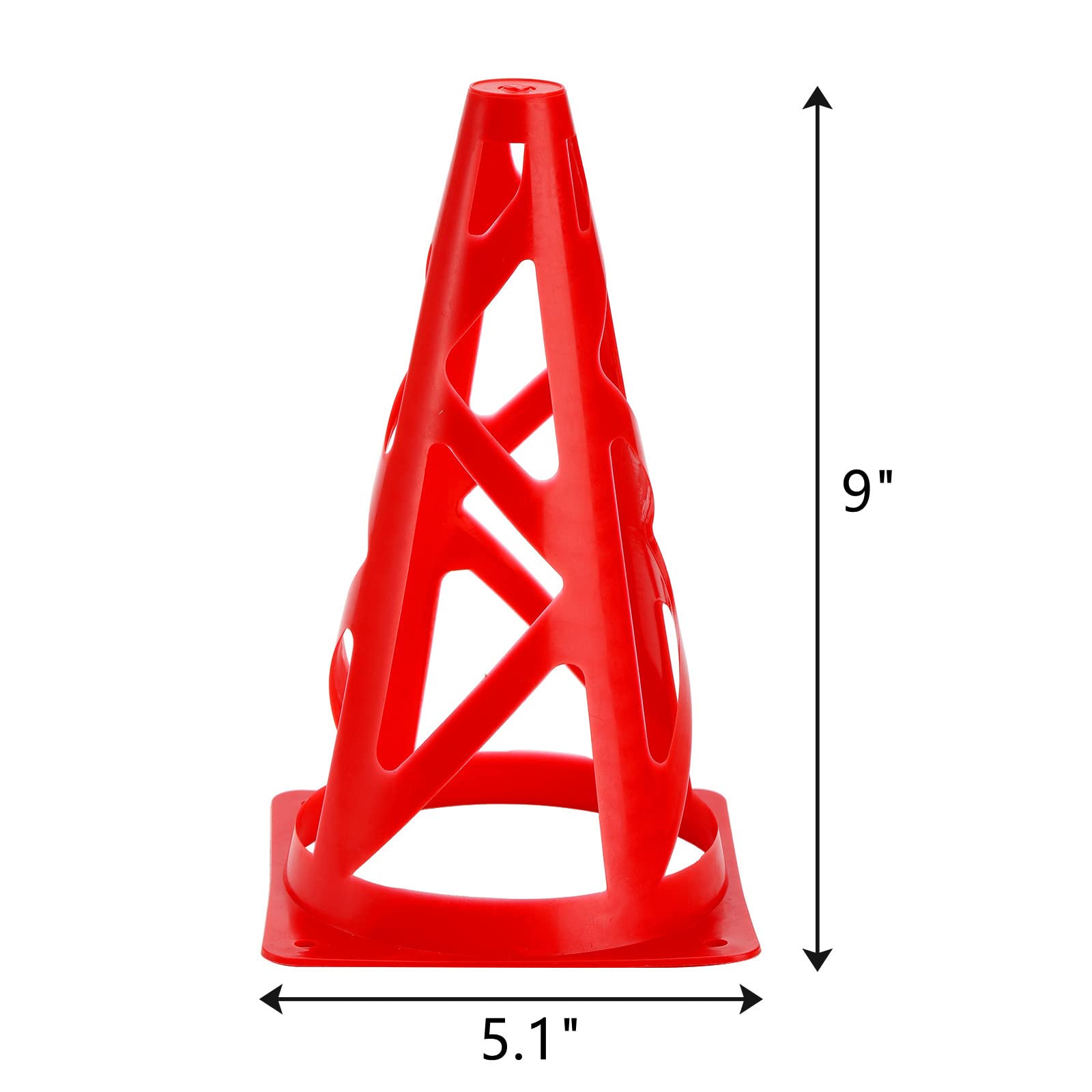 ZEAYEA 30 Pack Agility Training Sport Cone, 9 Inches Soccer Cones with Carry Bag, Basketball