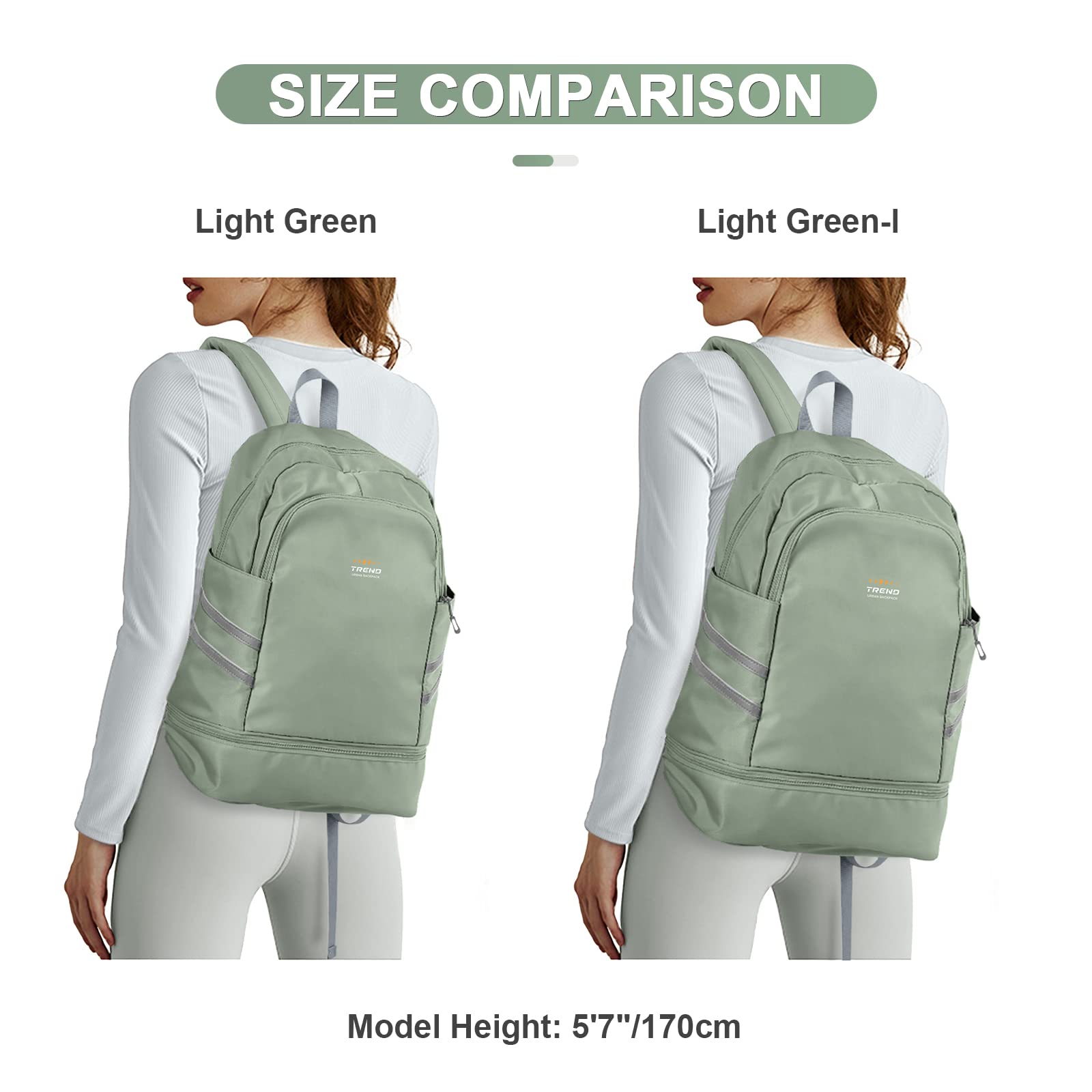 coofay Gym Backpack For Women, Gym Bag with Shoe Compartment