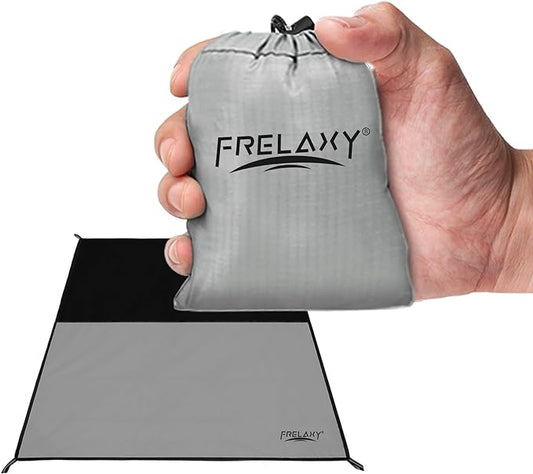 Frelaxy Pocket Picnic Blanket, Waterproof Sandproof Beach Mat, Compact Camping Tarp for Festivals