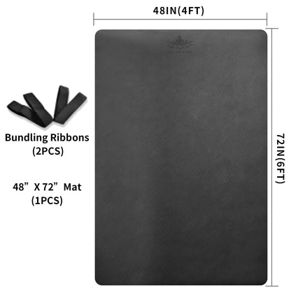 Hatha Yoga Large TPE Yoga Mat 6'x4'x1/2" Extra Thick Non-Slip Exercise Mat - for Yoga Pilates &