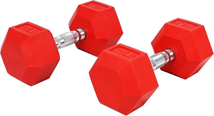 Colored Rubber Coated Hex Dumbbell Weight Set,Multiple Packages