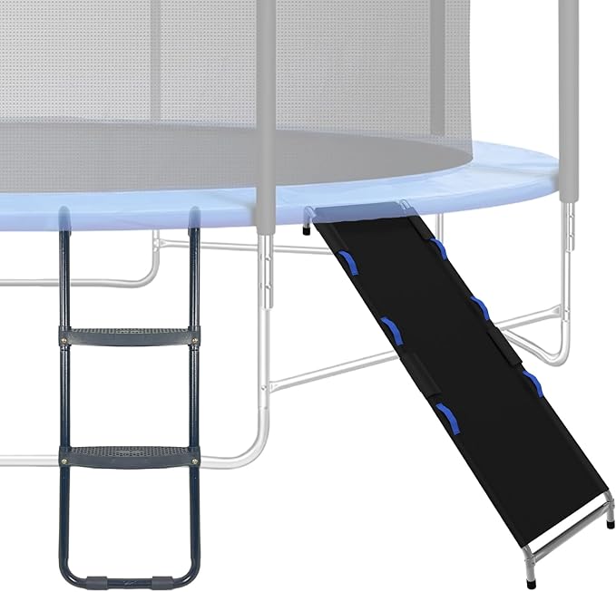 Trampoline Ladder Slide Kit, Trampoline Accessories Includes Slide and Ladder for Children to Climb and Slip Down