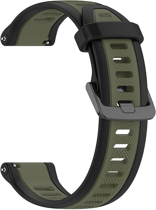 Compatible with Garmin Forerunner 165 Watch Band, 20mm Width Silicone Replacement Bands for Garmin Vivoactive 3 / Vivoactive 5 / Forerunner 55, 245, 645 Music Smartwatch