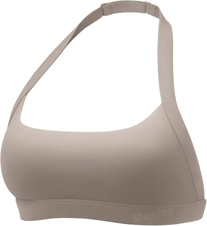 VOYJOY Sports Bras for Women Basic Wireless Bra Crop Workout Yoga Bra Sexy Tank Top