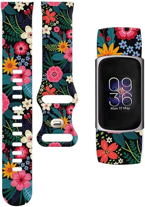 Sport Bands Compatible with Charge 6 /Charge 5 for Women Men,Soft Waterproof Replacement Straps Wristbands for Charge Advanced Fitness Tracker