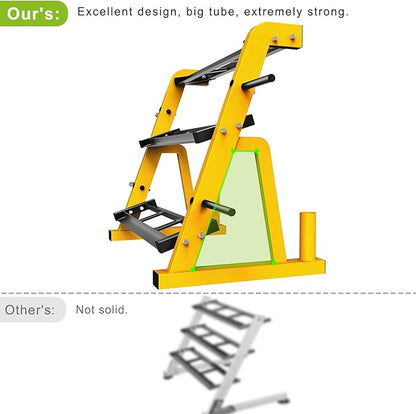 "Kipika Heavy Duty 3 Tier Dumbbell Rack Multifunctional, Weight Rack for Dumbbells, Home Gym Equipment, Suitable for Storage of Dumbbell, Kettle Bell, Barbell Plate, Barbell Bar"